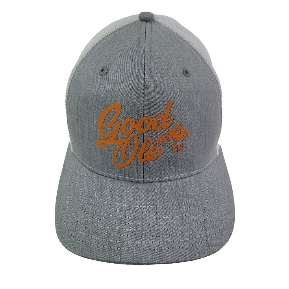 Good Ole Rocky Top Hat Cap Mens One Size Gray Mesh Trucker Snap‎ Back Richardson